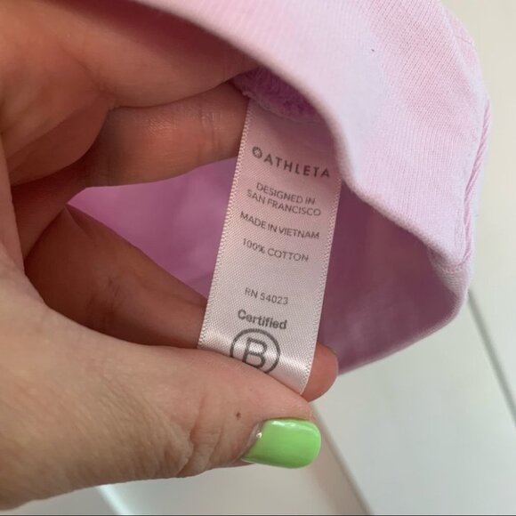 Athleta Pink Cropped Tee Size XS - Picture 4 of 8